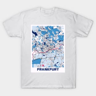 Frankfurt - Germary MilkTea City Map T-Shirt